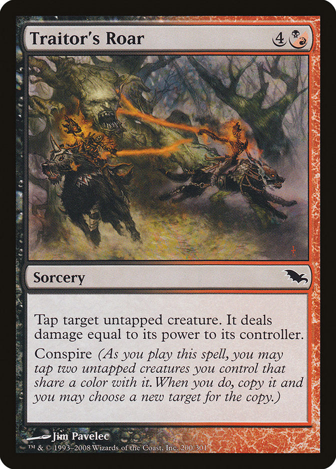Traitor's Roar [Shadowmoor] MTG Single Magic: The Gathering | Red Claw Gaming
