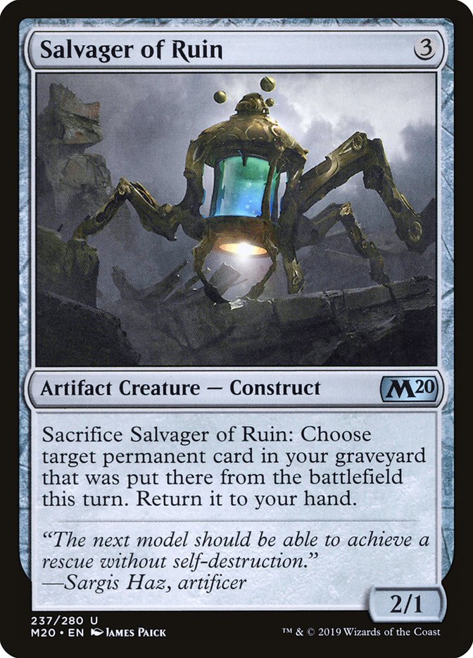 Salvager of Ruin [Core Set 2020] MTG Single Magic: The Gathering | Red Claw Gaming
