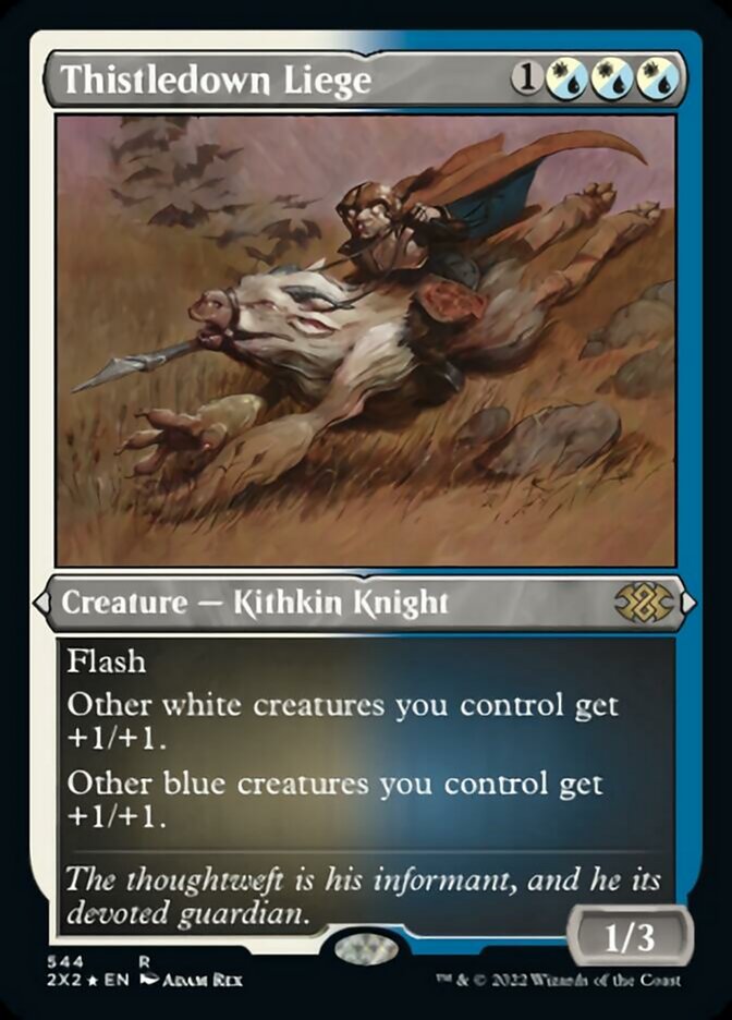 Thistledown Liege (Foil Etched) [Double Masters 2022] MTG Single Magic: The Gathering    | Red Claw Gaming