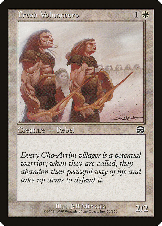 Fresh Volunteers [Mercadian Masques] MTG Single Magic: The Gathering | Red Claw Gaming