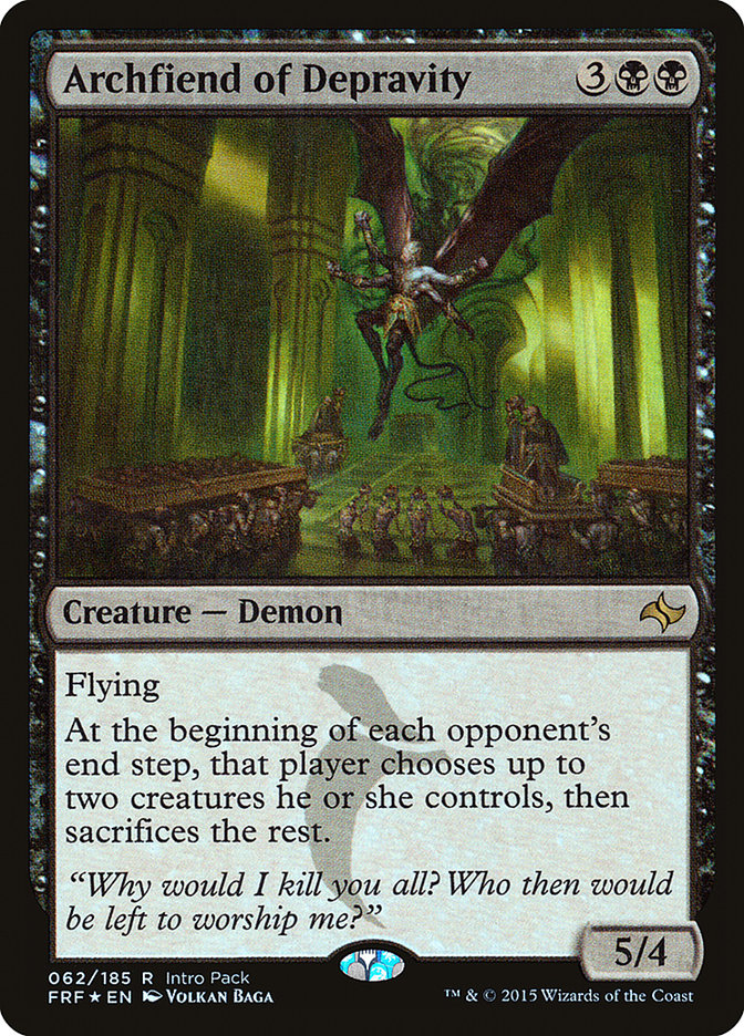 Archfiend of Depravity (Intro Pack) [Fate Reforged Promos] MTG Single Magic: The Gathering | Red Claw Gaming
