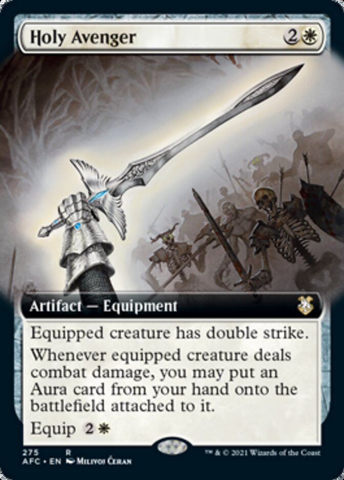 Holy Avenger (Extended Art) [Dungeons & Dragons: Adventures in the Forgotten Realms Commander] MTG Single Magic: The Gathering | Red Claw Gaming