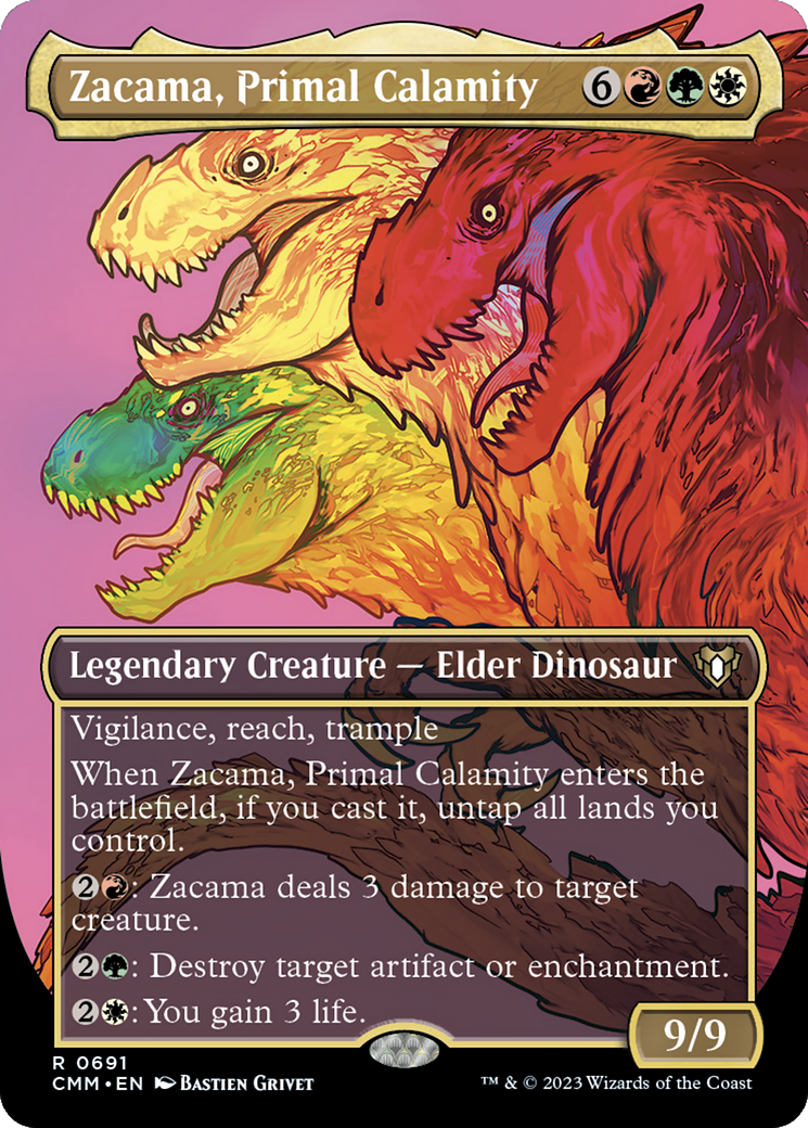 Zacama, Primal Calamity (Borderless Profile) [Commander Masters] MTG Single Magic: The Gathering | Red Claw Gaming