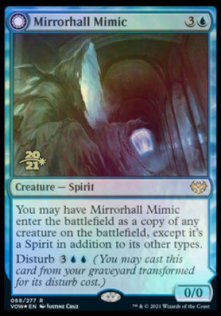 Mirrorhall Mimic // Ghastly Mimicry [Innistrad: Crimson Vow Prerelease Promos] MTG Single Magic: The Gathering | Red Claw Gaming