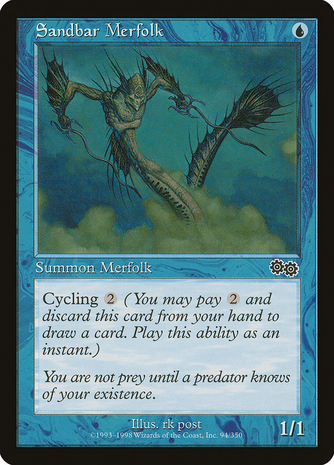 Sandbar Merfolk [Urza's Saga] MTG Single Magic: The Gathering | Red Claw Gaming