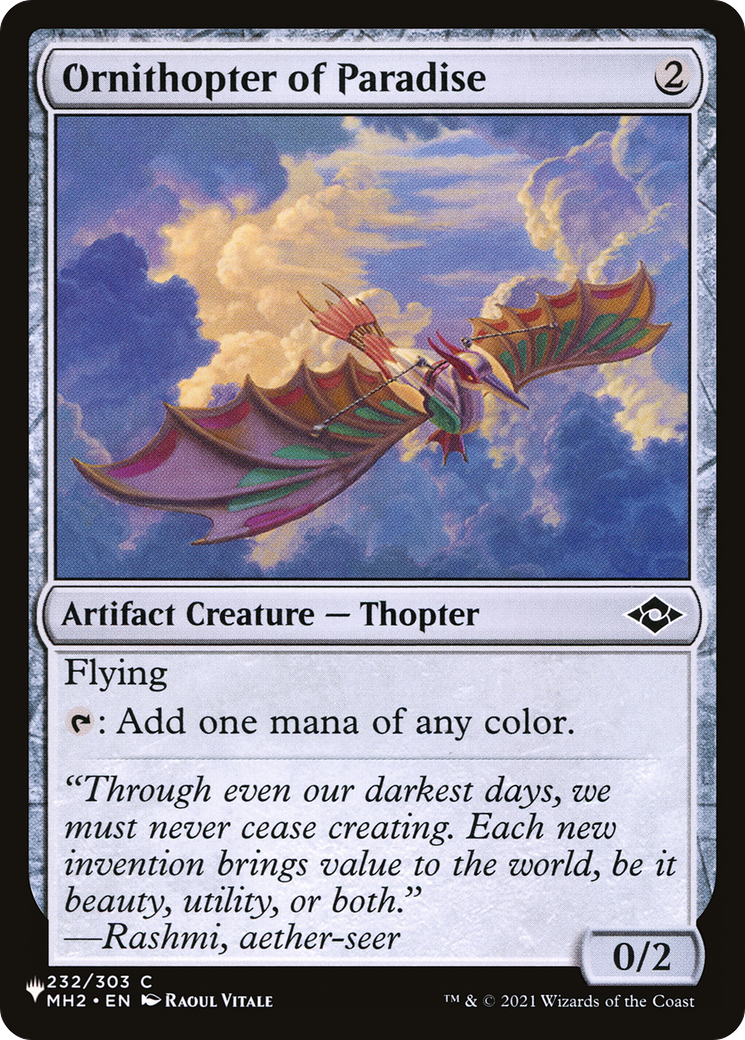 Ornithopter of Paradise [The List] MTG Single Magic: The Gathering | Red Claw Gaming