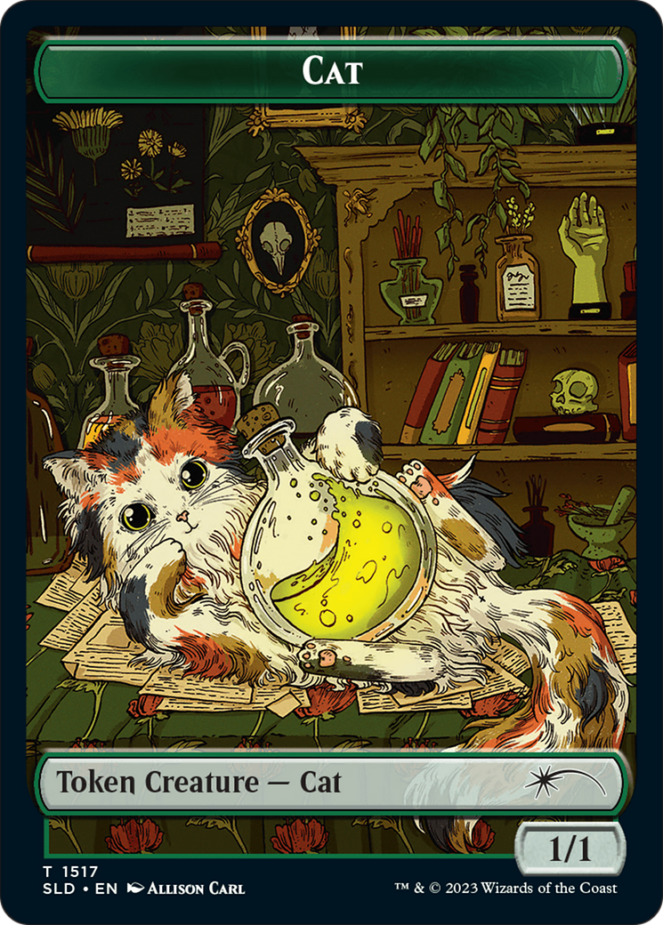 Dog // Cat Double-Sided Token [Secret Lair Commander Deck: Raining Cats and Dogs Tokens] MTG Single Magic: The Gathering | Red Claw Gaming