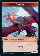 Dragon // Dragon Spirit Double-Sided Token [Dungeons & Dragons: Adventures in the Forgotten Realms Commander Tokens] MTG Single Magic: The Gathering | Red Claw Gaming
