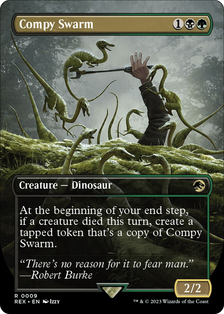 Compy Swarm (Borderless) [Jurassic World Collection] MTG Single Magic: The Gathering | Red Claw Gaming