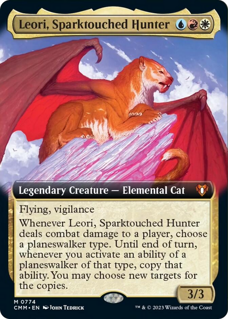 Leori, Sparktouched Hunter (Extended Art) [Commander Masters] MTG Single Magic: The Gathering | Red Claw Gaming