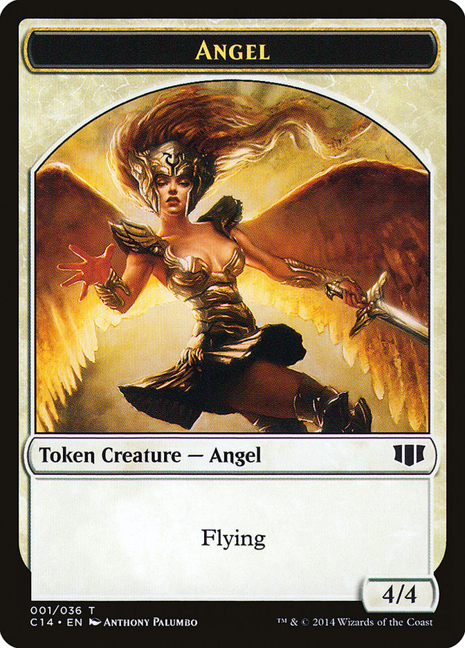Angel // Cat Double-Sided Token [Commander 2014 Tokens] MTG Single Magic: The Gathering | Red Claw Gaming