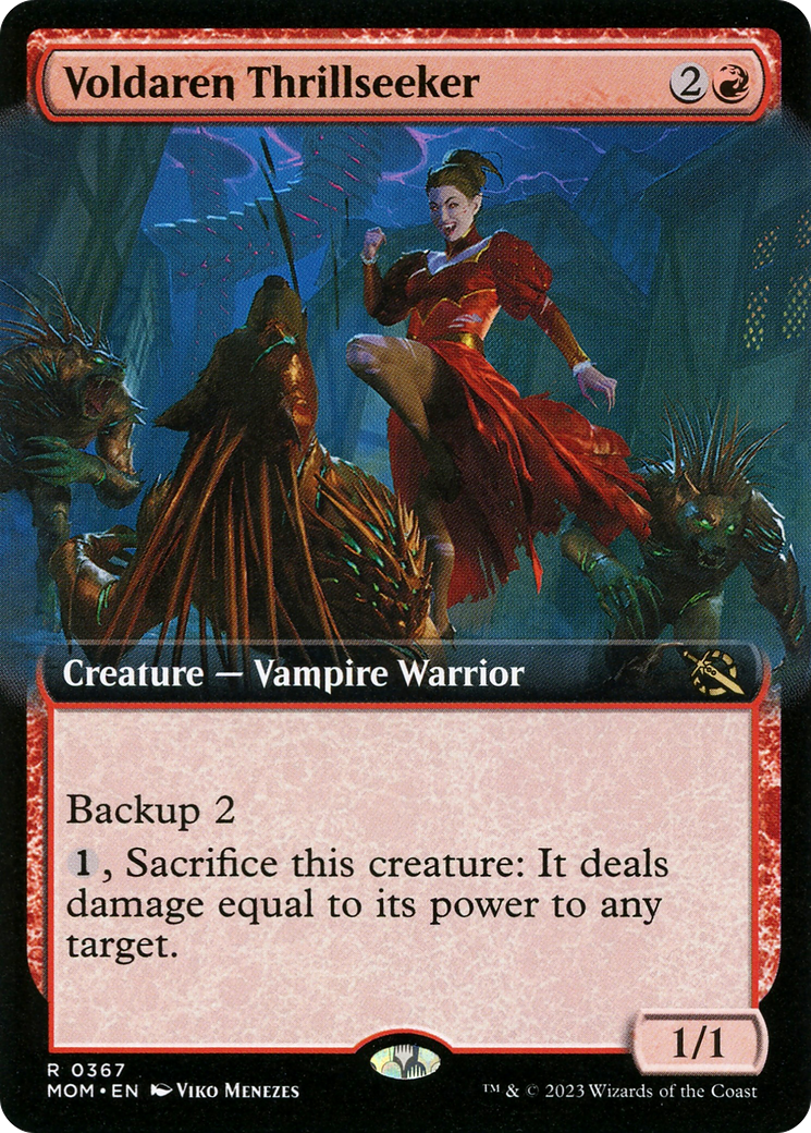 Voldaren Thrillseeker (Extended Art) [March of the Machine] MTG Single Magic: The Gathering    | Red Claw Gaming