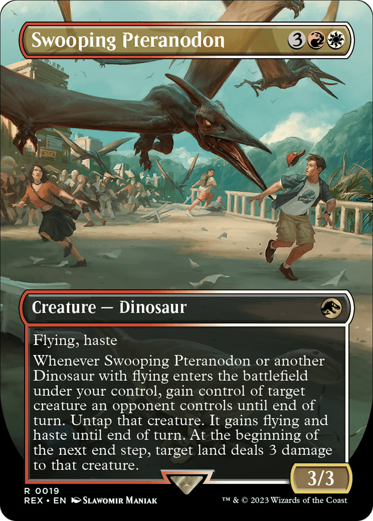 Swooping Pteranodon (Borderless) [Jurassic World Collection] MTG Single Magic: The Gathering | Red Claw Gaming