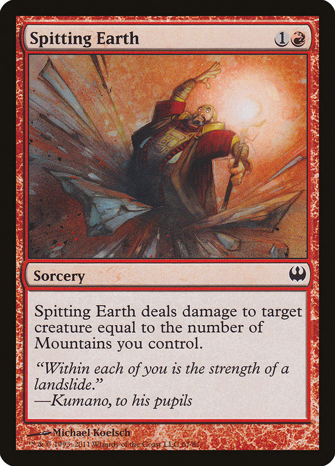 Spitting Earth [Duel Decks: Knights vs. Dragons] MTG Single Magic: The Gathering | Red Claw Gaming
