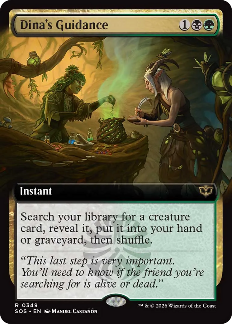 Dina's Guidance (Extended Art) [Secrets of Strixhaven] MTG Single Magic: The Gathering | Red Claw Gaming
