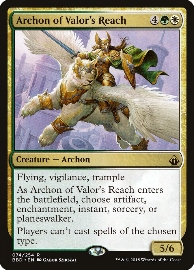 Archon of Valor's Reach [Battlebond] MTG Single Magic: The Gathering | Red Claw Gaming