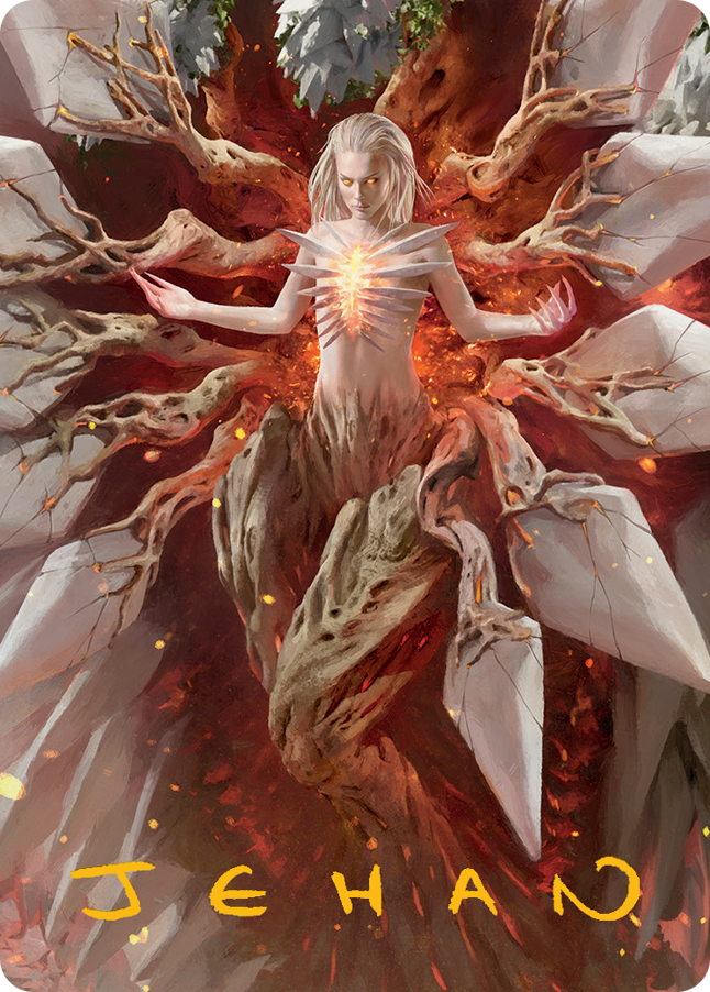 Wrenn and Realmbreaker Art Card (Gold-Stamped Signature) [March of the Machine Art Series] MTG Single Magic: The Gathering | Red Claw Gaming