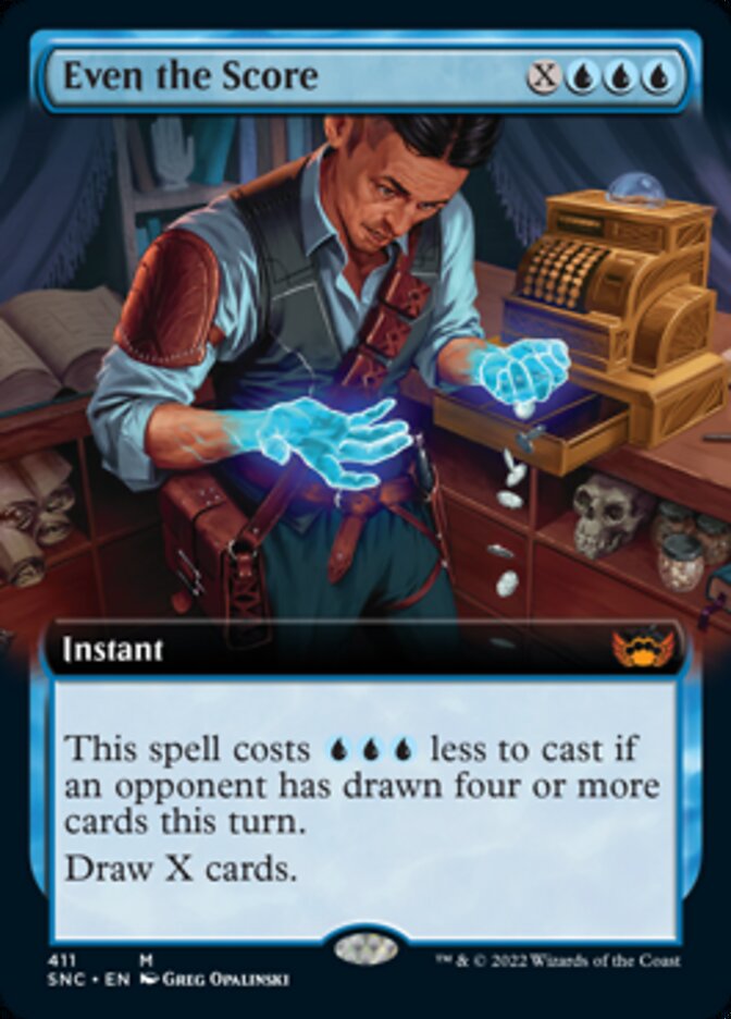Even the Score (Extended Art) [Streets of New Capenna] MTG Single Magic: The Gathering | Red Claw Gaming