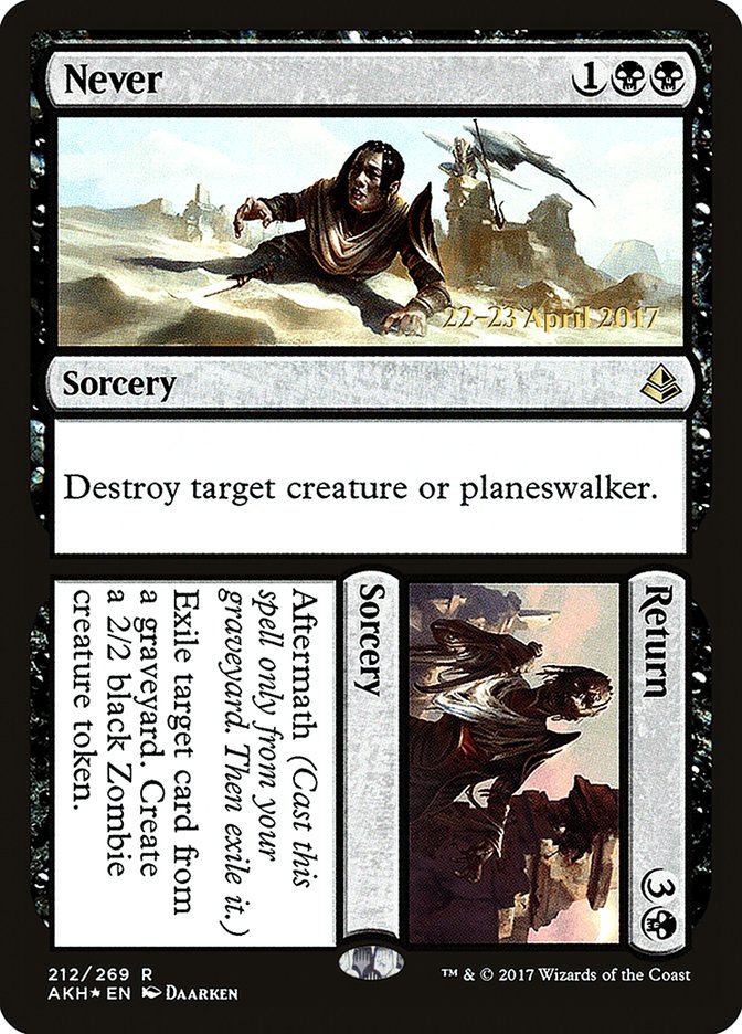 Never // Return [Amonkhet Prerelease Promos] MTG Single Magic: The Gathering | Red Claw Gaming