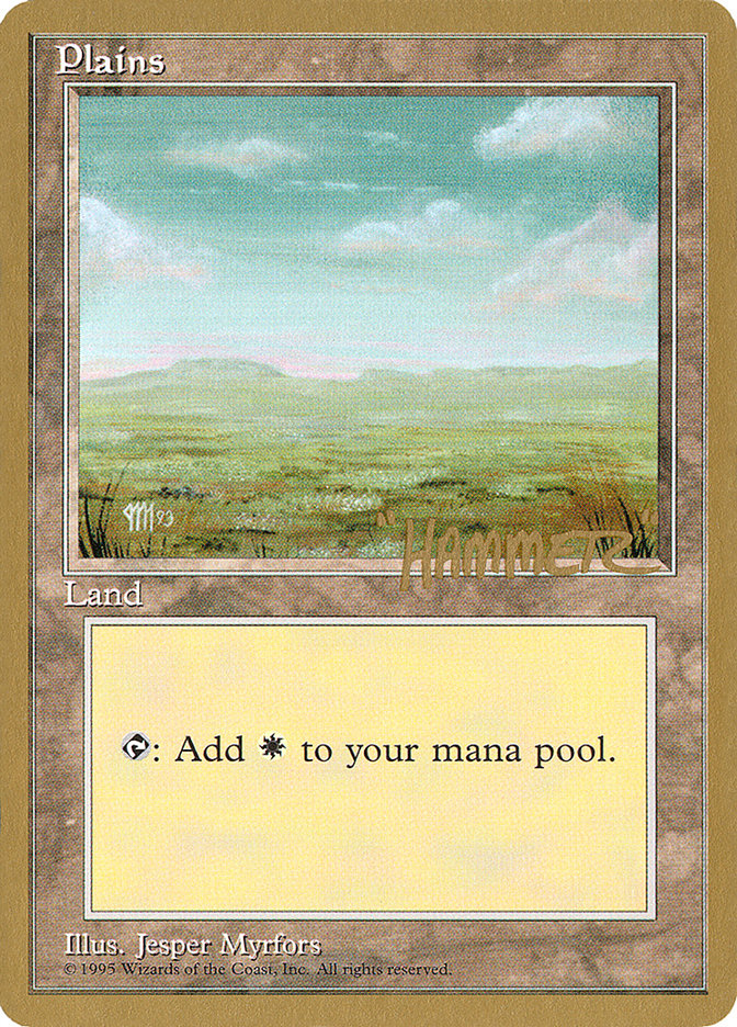 Plains (shr364) (Shawn "Hammer" Regnier) [Pro Tour Collector Set] MTG Single Magic: The Gathering | Red Claw Gaming