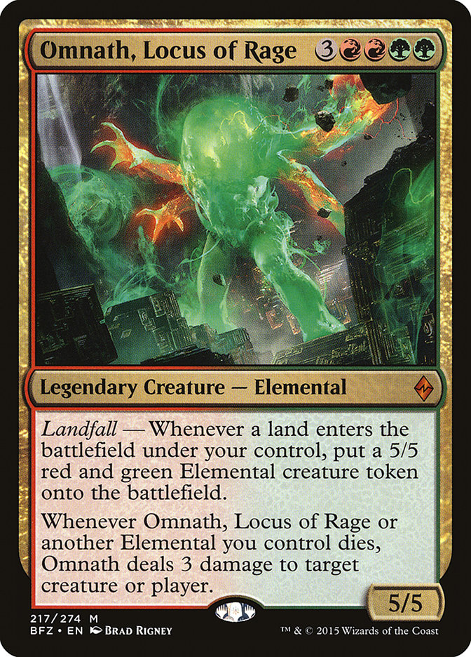 Omnath, Locus of Rage [Battle for Zendikar] MTG Single Magic: The Gathering | Red Claw Gaming