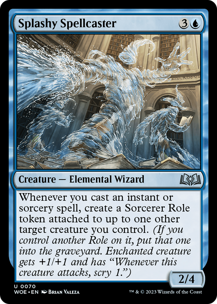 Splashy Spellcaster [Wilds of Eldraine] MTG Single Magic: The Gathering    | Red Claw Gaming