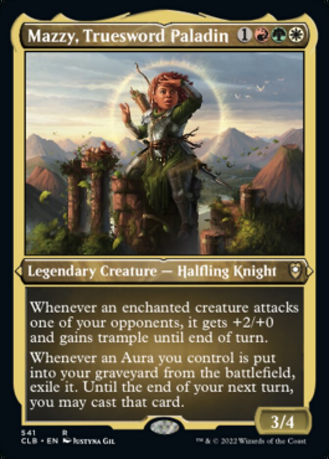 Mazzy, Truesword Paladin (Foil Etched) [Commander Legends: Battle for Baldur's Gate] MTG Single Magic: The Gathering | Red Claw Gaming