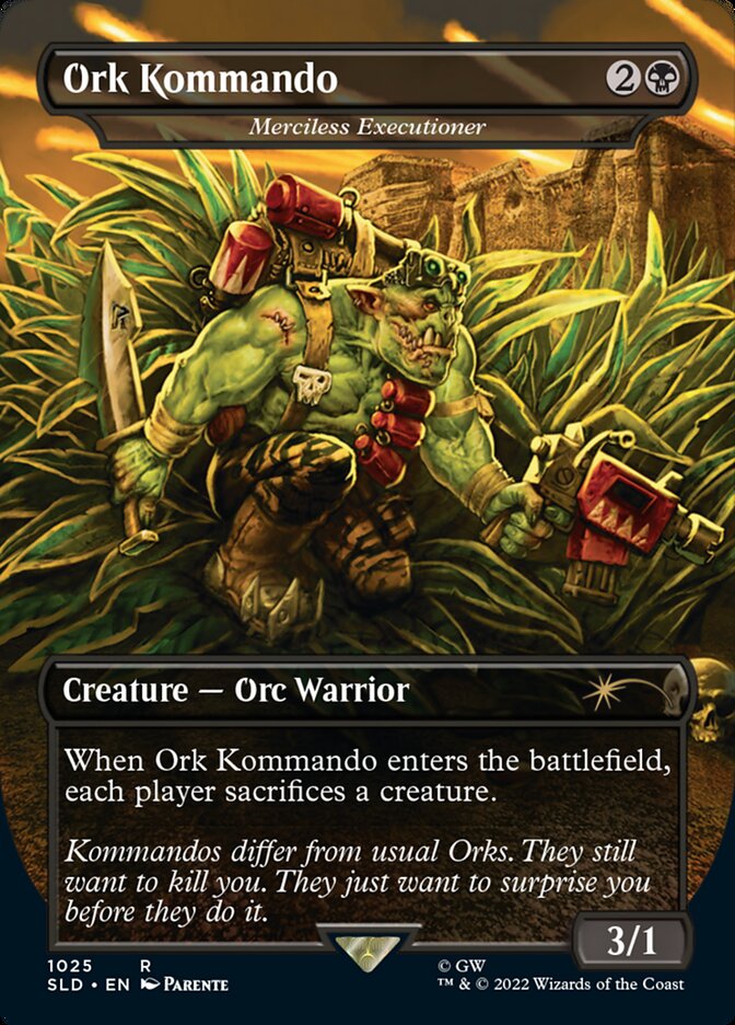 Ork Kommando - Merciless Executioner (Borderless) [Secret Lair Drop Series] MTG Single Magic: The Gathering | Red Claw Gaming