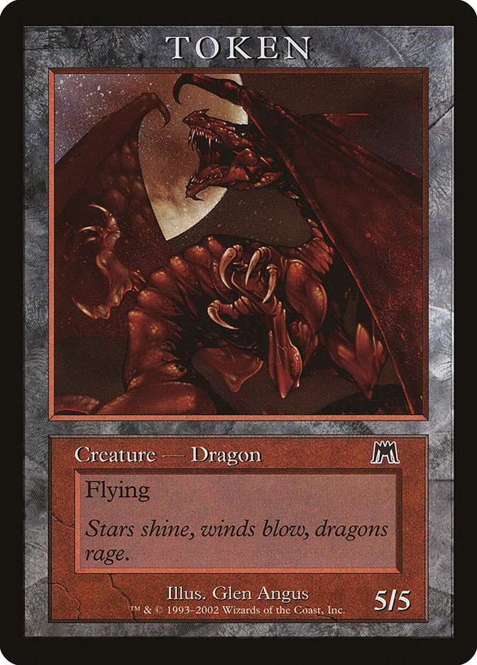 Dragon Token [Magic Player Rewards 2002] MTG Single Magic: The Gathering | Red Claw Gaming