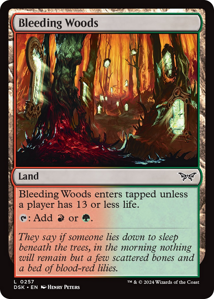 Bleeding Woods [Duskmourn: House of Horror] MTG Single Magic: The Gathering | Red Claw Gaming