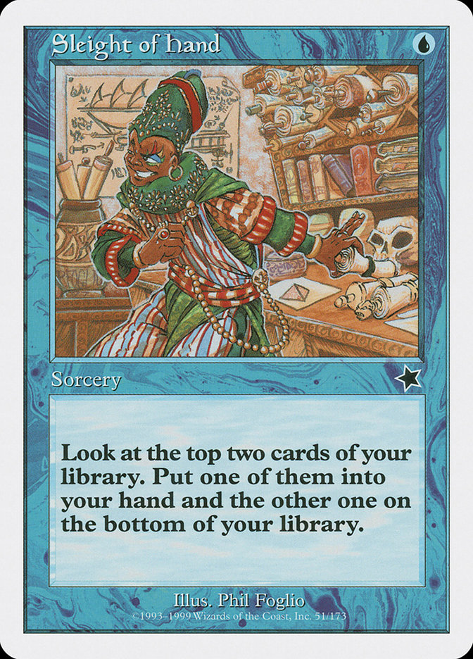 Sleight of Hand [Starter 1999] MTG Single Magic: The Gathering | Red Claw Gaming