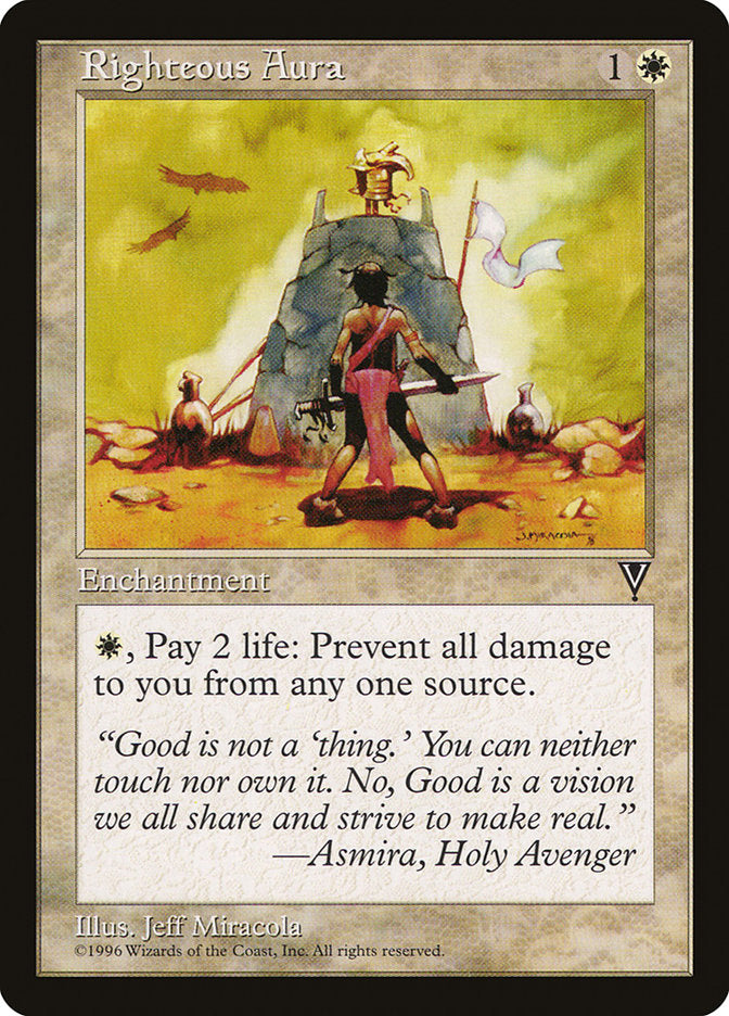 Righteous Aura [Visions] MTG Single Magic: The Gathering | Red Claw Gaming