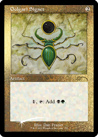 Golgari Signet (Retro) (Foil Etched) [Secret Lair Drop Series] MTG Single Magic: The Gathering | Red Claw Gaming