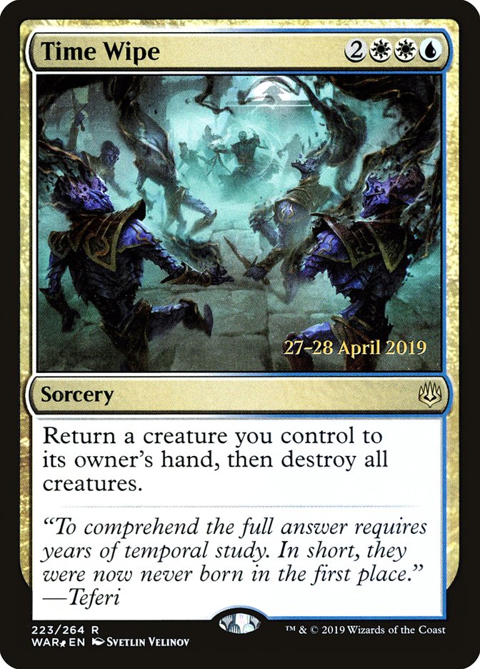 Time Wipe [War of the Spark Prerelease Promos] MTG Single Magic: The Gathering | Red Claw Gaming
