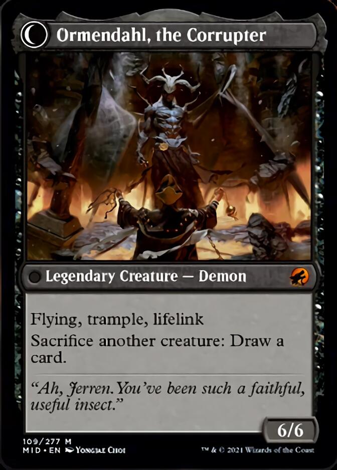 Jerren, Corrupted Bishop // Ormendahl, the Corrupted [Innistrad: Midnight Hunt] MTG Single Magic: The Gathering | Red Claw Gaming