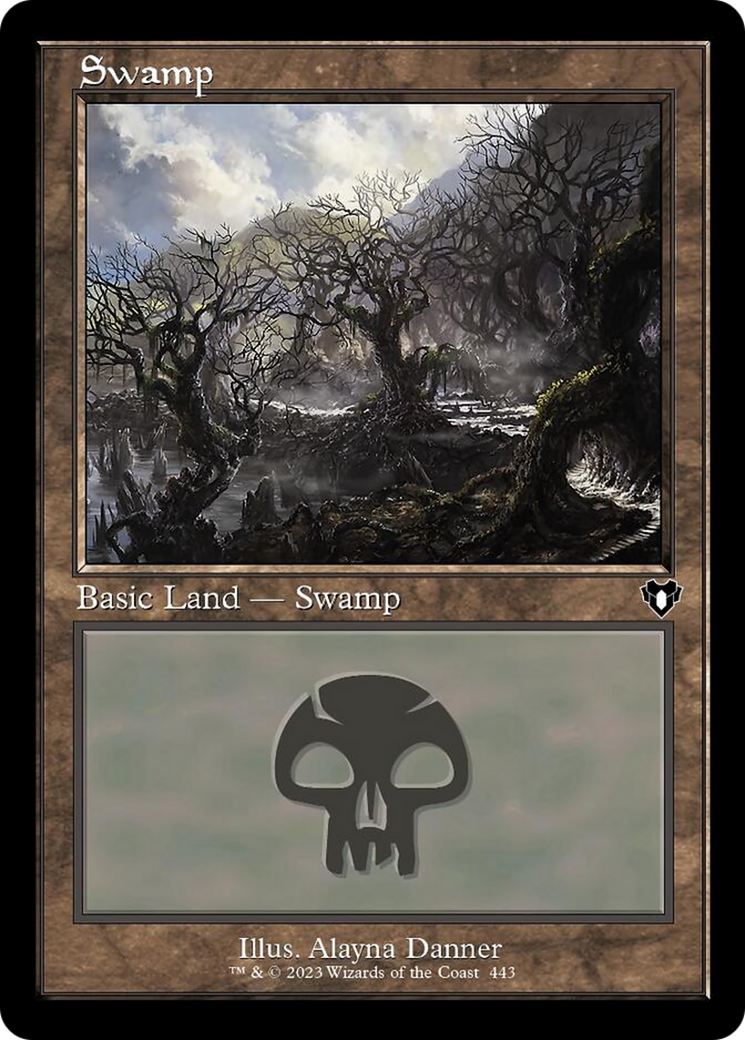 Swamp (443) (Retro) [Commander Masters] MTG Single Magic: The Gathering | Red Claw Gaming