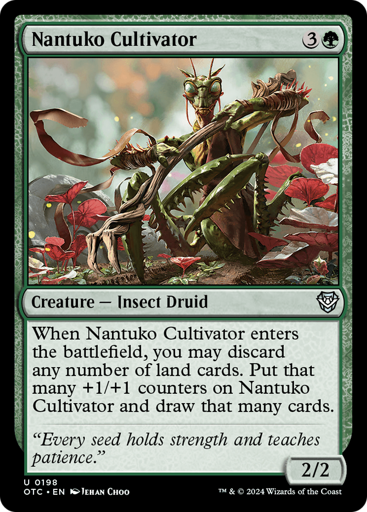 Nantuko Cultivator [Outlaws of Thunder Junction Commander] MTG Single Magic: The Gathering    | Red Claw Gaming