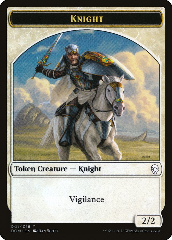 Knight Token (001/016) [Dominaria Tokens] MTG Single Magic: The Gathering | Red Claw Gaming