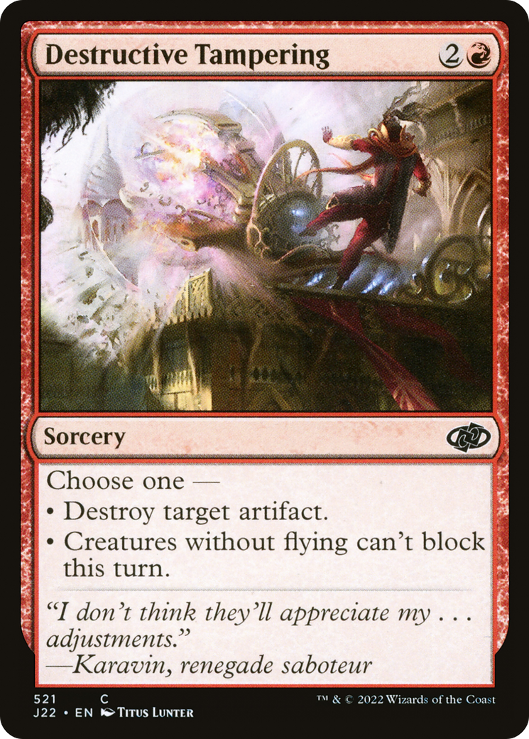 Destructive Tampering [Jumpstart 2022] MTG Single Magic: The Gathering | Red Claw Gaming