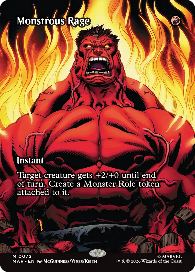Monstrous Rage (Borderless) [Marvel Universe: Eternal-Legal] | Red Claw Gaming
