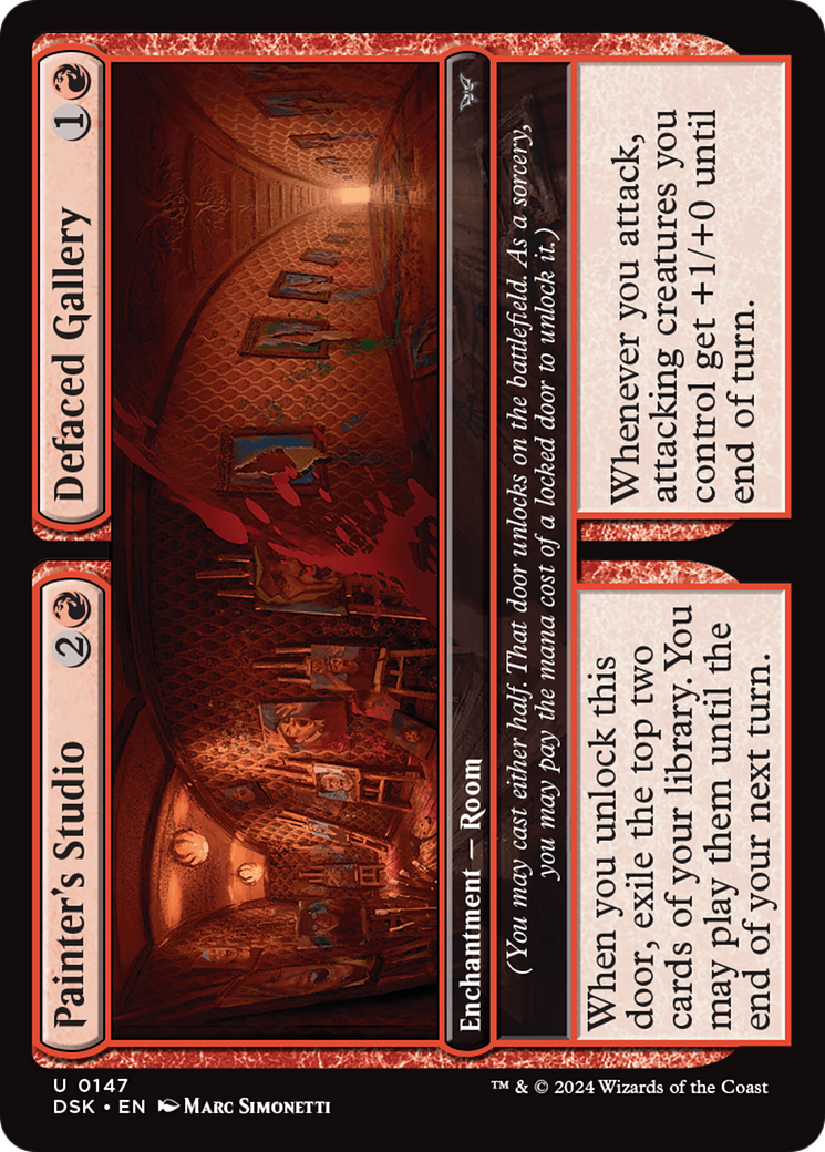 Painter's Studio // Defaced Gallery [Duskmourn: House of Horror] MTG Single Magic: The Gathering | Red Claw Gaming