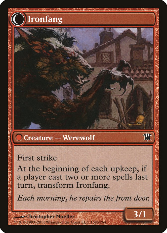 Village Ironsmith // Ironfang [Innistrad] MTG Single Magic: The Gathering | Red Claw Gaming
