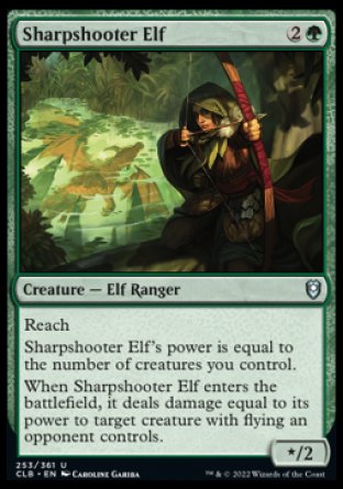 Sharpshooter Elf [Commander Legends: Battle for Baldur's Gate] MTG Single Magic: The Gathering | Red Claw Gaming