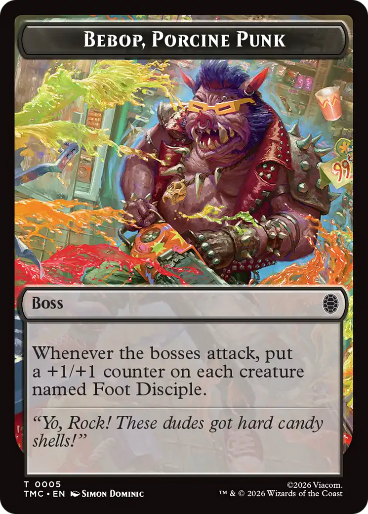 Bebop, Porcine Punk [Teenage Mutant Ninja Turtles Commander Tokens] MTG Single Magic: The Gathering | Red Claw Gaming