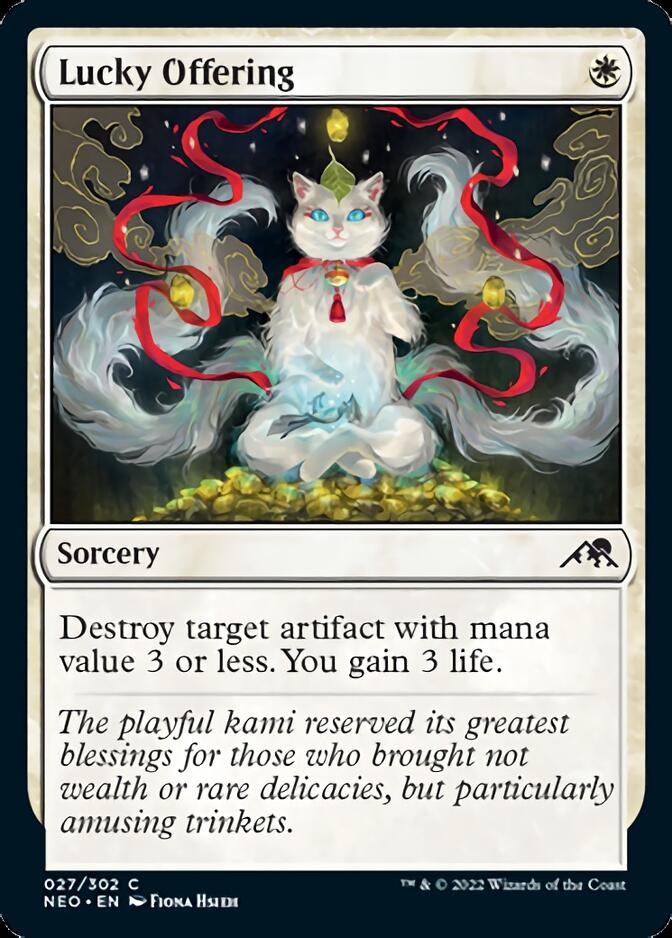 Lucky Offering [Kamigawa: Neon Dynasty] MTG Single Magic: The Gathering    | Red Claw Gaming