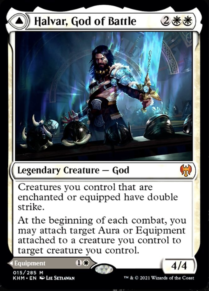 Halvar, God of Battle // Sword of the Realms [Kaldheim] MTG Single Magic: The Gathering | Red Claw Gaming