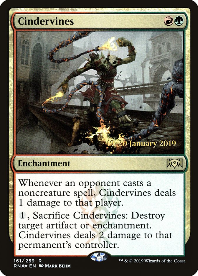 Cindervines [Ravnica Allegiance Prerelease Promos] MTG Single Magic: The Gathering | Red Claw Gaming