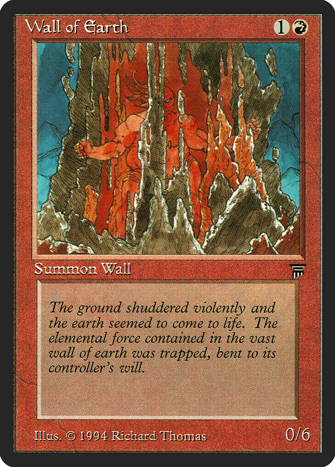 Wall of Earth [Legends] MTG Single Magic: The Gathering | Red Claw Gaming