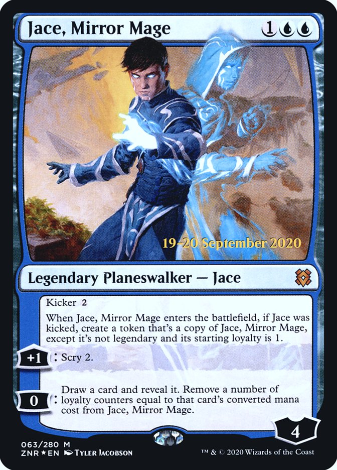 Jace, Mirror Mage [Zendikar Rising Prerelease Promos] MTG Single Magic: The Gathering | Red Claw Gaming