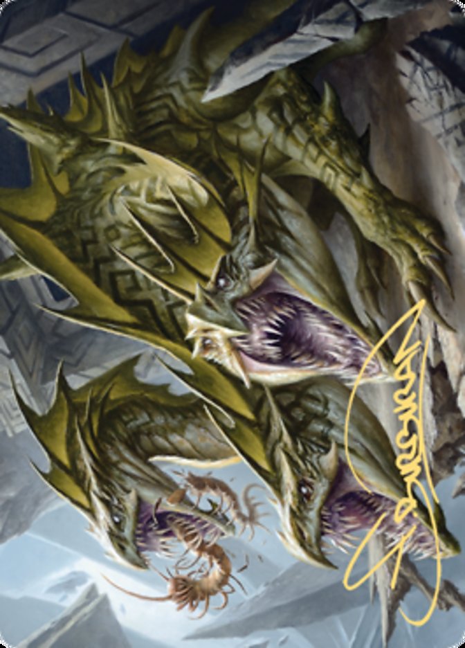 Grakmaw, Skyclave Ravager Art Card (Gold-Stamped Signature) [Zendikar Rising Art Series] MTG Single Magic: The Gathering | Red Claw Gaming